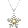 Avera Pave Snowflake Pendant in Sterling Silver by Avera Group