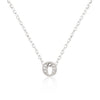 Avera Micro-Pave Initial O Pendant in Sterling Silver