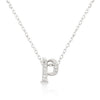 Avera Micro-Pave Initial P Pendant In Sterling Silver