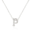 Avera Micro-Pave Initial P Pendant In Sterling Silver by Avera Group