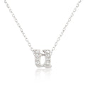 Avera Micro-Pave Initial U Pendant In Sterling Silver by Avera Group