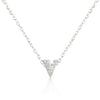Avera Micro-Pave Initial V Pendant Necklace in Sterling Silver
