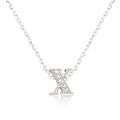 Avera Micro-Pave Initial X Pendant In Sterling Silver by Avera Group