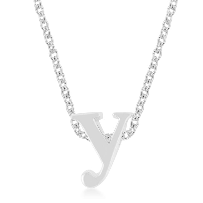 Avera Finish Initial Y Pendant Sterling Silver Necklace by Avera Group