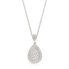 Avera Teardrop Crest Pendant in Polished Sterling Silver