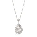 Avera Teardrop Crest Pendant in Polished Sterling Silver by Avera Group