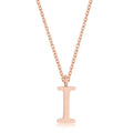 Avera Elaina Stainless Steel I Initial Necklace Gold Tone by Avera Group