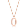 Avera Elaina Stainless Steel O Initial Necklace Gold
