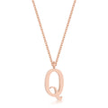 Avera Elaina Stainless Steel Q Initial Necklace Gold by Avera Group