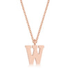 Avera Elaina Stainless Steel W Initial Necklace Gold Tone