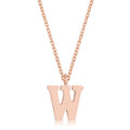 Avera Elaina Stainless Steel W Initial Necklace Gold Tone by Avera Group