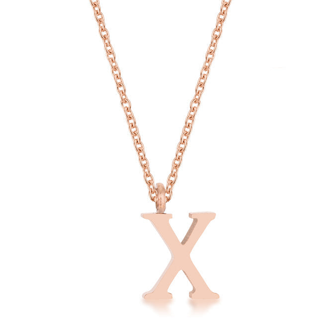 Avera Elaina Stainless Steel X Initial Necklace by Avera Group