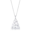 Avera .2 ct CZ Christmas Tree With Mixed Stars Pave Holiday Pendant