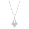 Avera Elegant Tear Drop Dangle Pendant in Polished Silver