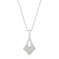 Avera Elegant Tear Drop Dangle Pendant in Polished Silver by Avera Group
