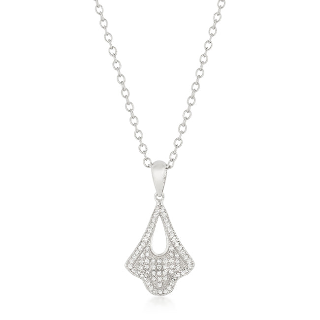 Avera Elegant Tear Drop Dangle Pendant in Polished Silver by Avera Group