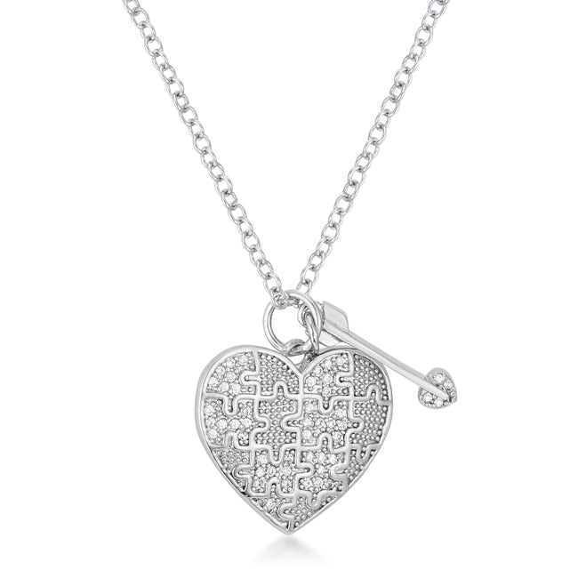 Avera .12 Ct Heart and Arrow Pendant with Cubic Zirconia by Avera Group