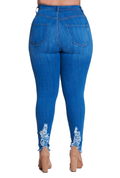 {{P1209}} Curvy Distressed Skinny Jeans by The House of Stylez