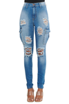 { P1604} Distressed Cargo Jeans