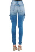 { P1604} Distressed Cargo Jeans by The House of Stylez