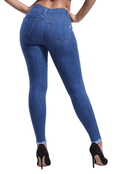 {P1659} Blue Denim Distressed Skinny Jeans by The House of Stylez