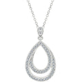 Avera Evening Teardrop Pendant In Polished Silver by Avera Group