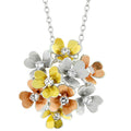 Avera Summer Bouquet Floral Pendant Necklace Multi by Avera Group