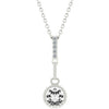 Avera Minimalist Teardrop Pendant Necklace in Sterling Silver
