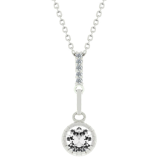 Avera Minimalist Teardrop Pendant Necklace in Sterling Silver by Avera Group