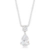 Avera Chandelier Pear Cubic Zirconia Pendant Necklace