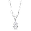 Avera Chandelier Pear Cubic Zirconia Pendant Necklace by Avera Group