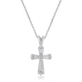 Avera Elegant Minimalist Cross Necklace In Pink by Avera Group