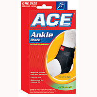 ACE Ankle Brace with Side Stabilizers, Adjustable One Size, Breathable Support by Pasteur Pharmacy