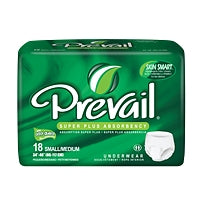 Prevail Maximum Absorbency Unisex Underwear, Small/Medium, 72 Count (4 Packs of 18) by Pasteur Pharmacy