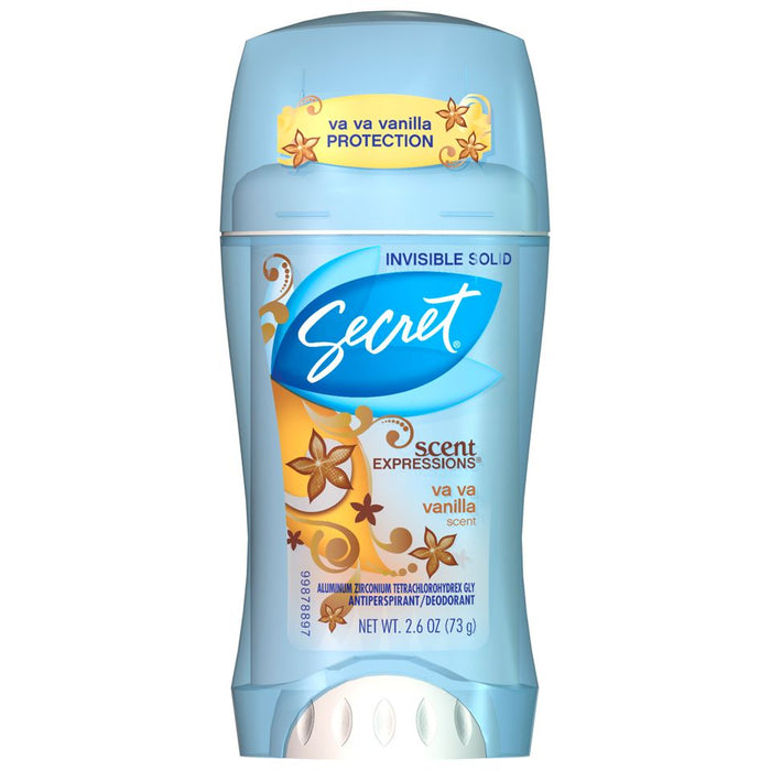 Secret Antiperspirant And Deodorant Invisible Solid Cozy Vanilla 2.6 oz by Pasteur Pharmacy