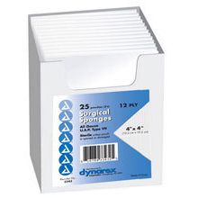 Dynarex Gauze Sponge 4 X 4 Inch 12-Ply Sterile 3343, Box Of 1 by Pasteur Pharmacy