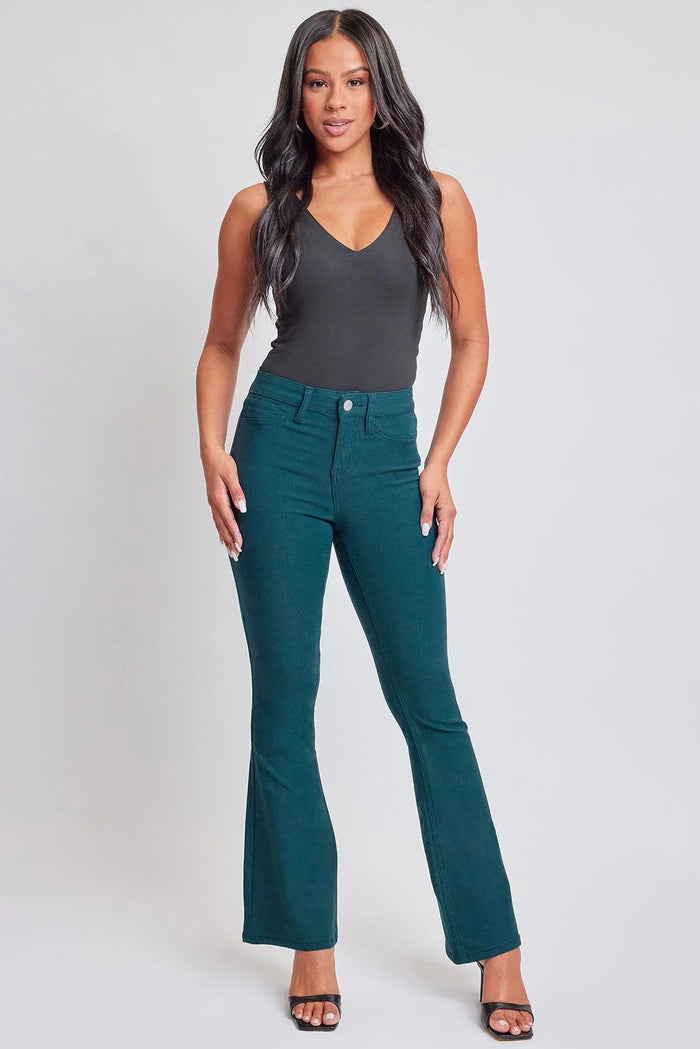 Hyperstretch High Rise Flare - Blue Steele by Boutique 23