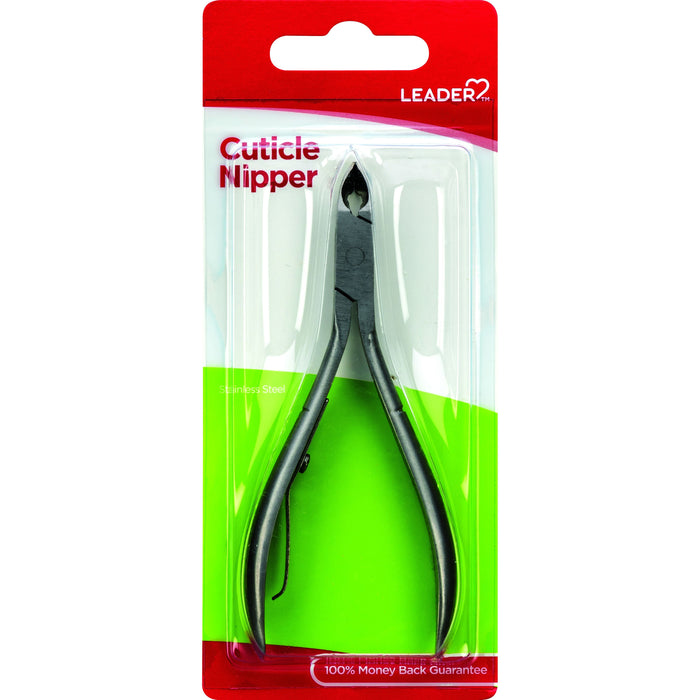 Leader Cuticle Nipper - 1 Count - Heavy Duty Stainless Steel Nippers for Nail Care & Cuticle Removal by Pasteur Pharmacy