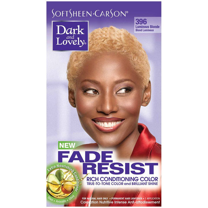 Dark and Lovely SoftSheen-Carson Fade Resist Rich Conditioning Hair Color, Luminous Blonde, 1 Kit by Pasteur Pharmacy