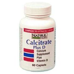 Natural Health Calcium Citrate with Vitamin D Tablets (60 Count) by Pasteur Pharmacy