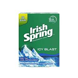 Irish Spring Icy Blast Deodorant Bar Soap, Cool Refreshment, 3.75 oz (8 Count Pack) by Pasteur Pharmacy