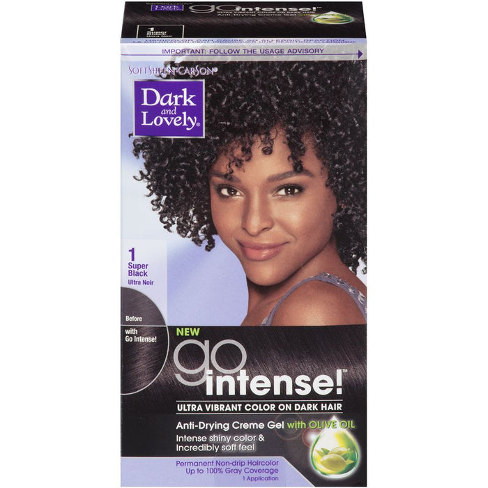 Dark and Lovely Go Intense Permanent Hair Color Super Black 1 by Pasteur Pharmacy
