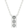 Avera Triplet Cubic Pendant Necklace in Sterling Silver