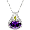 Avera Majestic Amethyst Cubic Zirconia Pendant Necklace