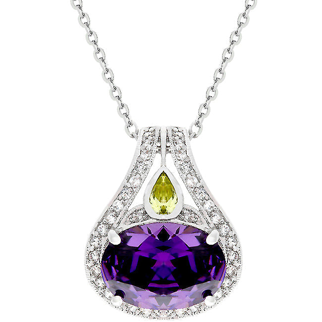 Avera Majestic Amethyst Cubic Zirconia Pendant Necklace by Avera Group