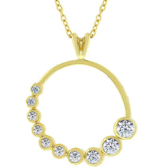 Avera 3Ct Elegant Plated Criss-Cross Cubic Zirconia Engagement Ring by Avera Group