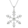 Avera Winter Elegance Snowflake Pendant in Sterling Silver