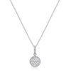 Avera Sparkling Sphere Pendant in Polished Silver