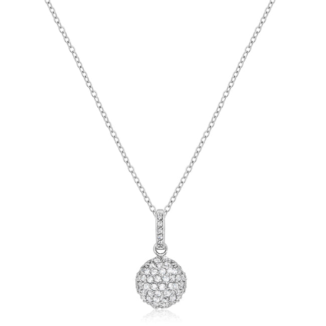 Avera Sparkling Sphere Pendant in Polished Silver by Avera Group