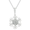 Avera Snowflake Cubic Zirconia Pendant in Sterling Silver